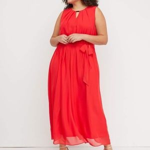 *NWT* Red Maxi Dress with Neck Hardware